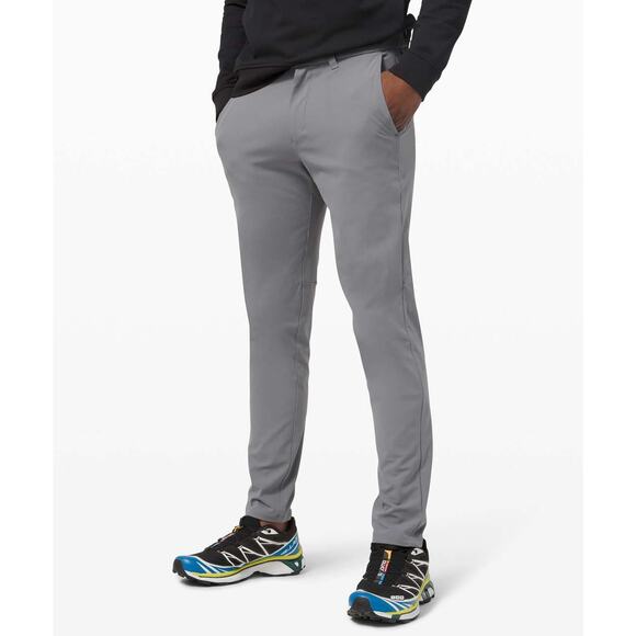 Lululemon Commission Pant Slim Warpstreme Asphalt Gray Men's Size 34 x 32 EUC - Picture 1 of 9